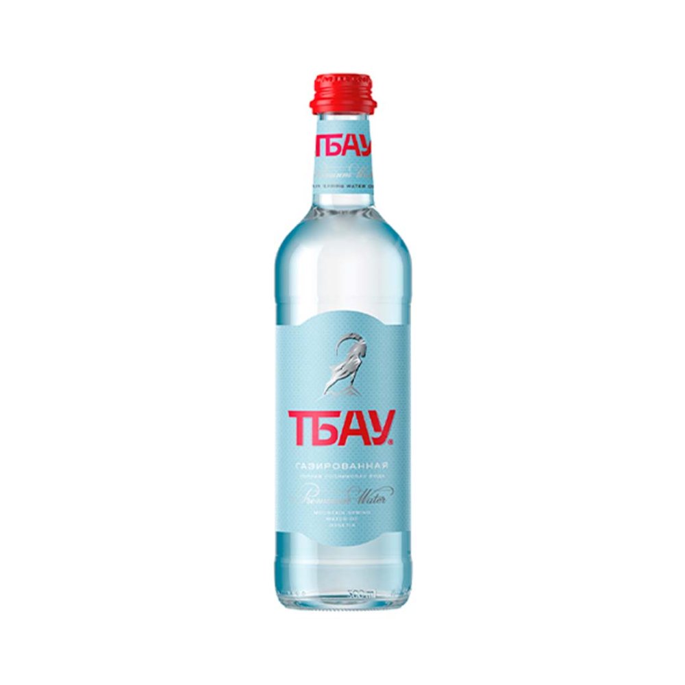 Горная родниковая вода «ТБАУ Premium» газированная с\б 0,5л