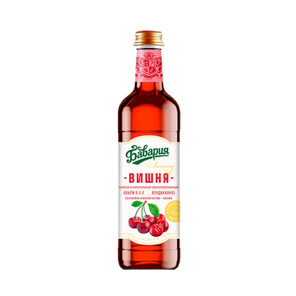 Сладкий газированный напиток Бавария "Premium Вишня" с/б 0,5л