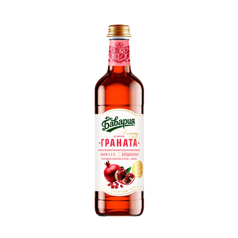 Сладкий газированный напиток Бавария "Premium Гранат" с/б 0,5л