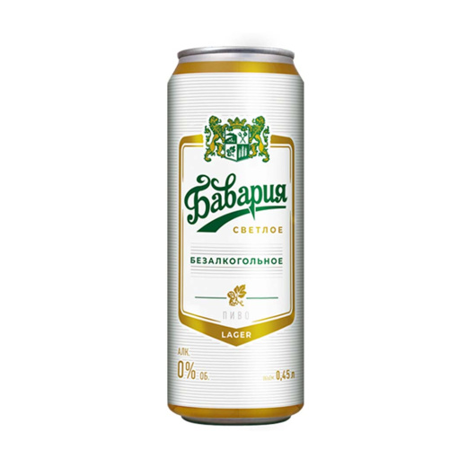 Бавария «Светлое» безалкогольное ж/б 0,5л